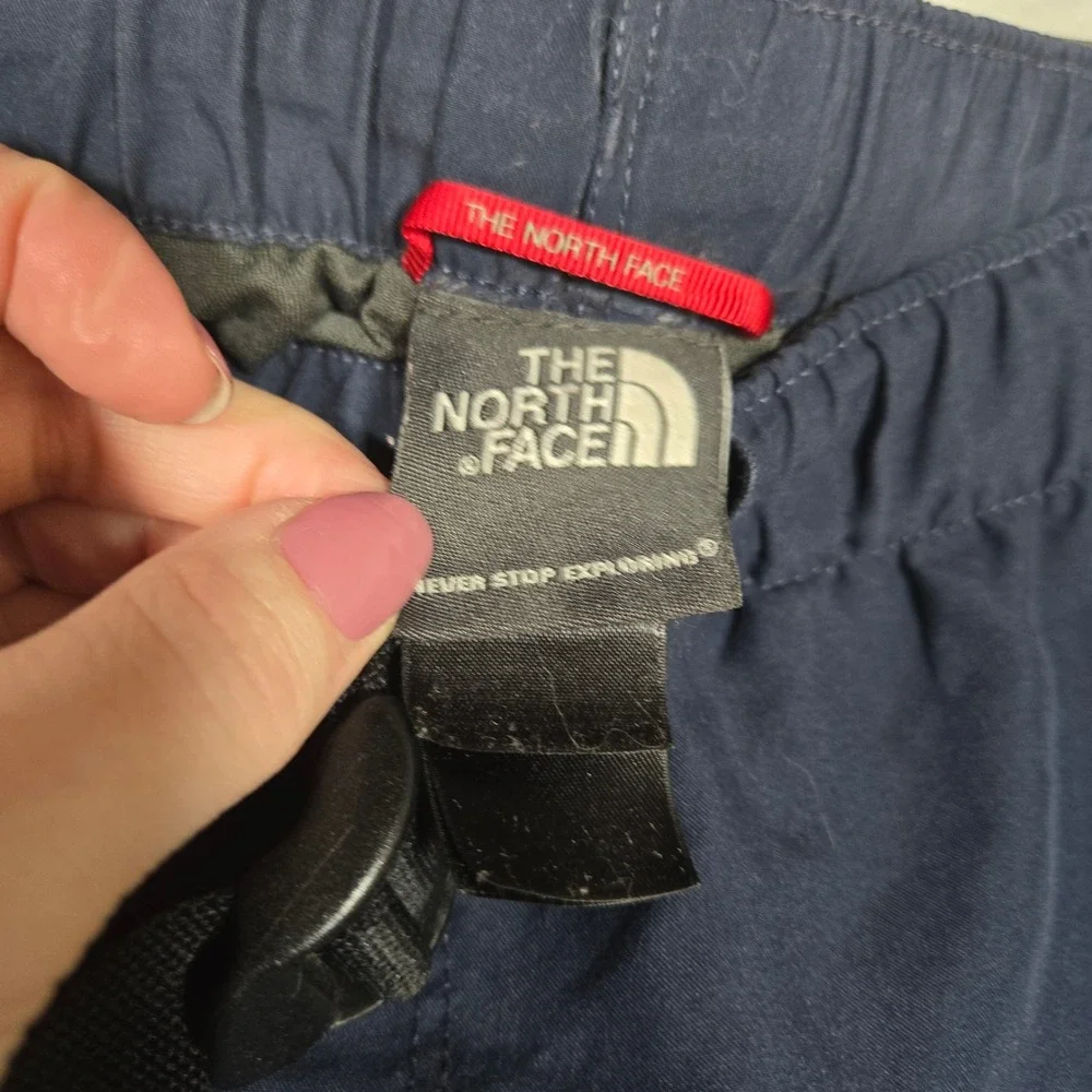 2 Lot North Face‎ XL 8.5 Inseam Nylon Shorts Elastic Waist Belted Outdoor Hiking